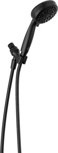 Delta Grifo de ducha de mano de 5 ajustes, cabezal de ducha negro con manguera, cabezales de ducha y duchas de mano, cabezales de ducha de mano,