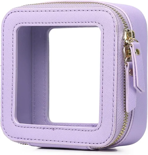 Miniatura 86 de Pinkmik Pequeña bolsa de maquillaje, mini estuche transparente para maquillaje y neceser con cremallera, organizador de bolsos para mujer