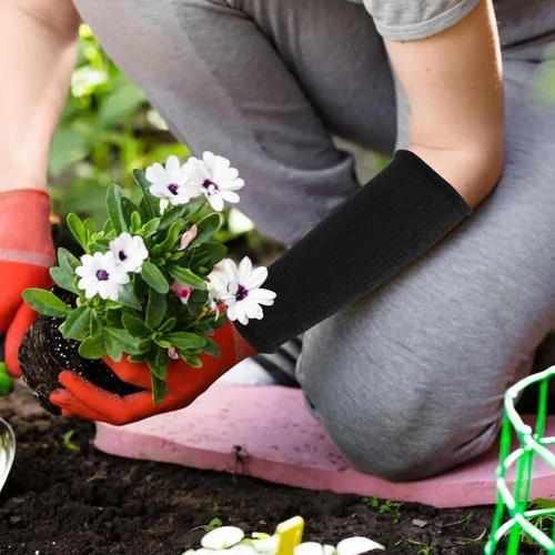 Miniatura 6 de PRETYZOOM Mangas protectoras resistentes a los cortes para brazos, para jardinería, muñequera, mecánico, para carpintería, resistentes al calor