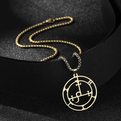 Miniatura 10 de EUEAVAN Sigil of Lilith Collar para mujeres y hombres Hécate gótico Lilith Diosa Sigil colgante Lucifer Signo mitología pagana joyería regalo