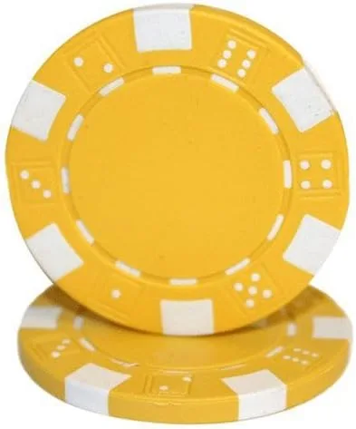 Brybelly Clay Composite Striped Dice 11.5-gram Poker Chips (100-pack) - Blank Non-denominated Poker Chips - Custom Cash Games and Home Casino Poker