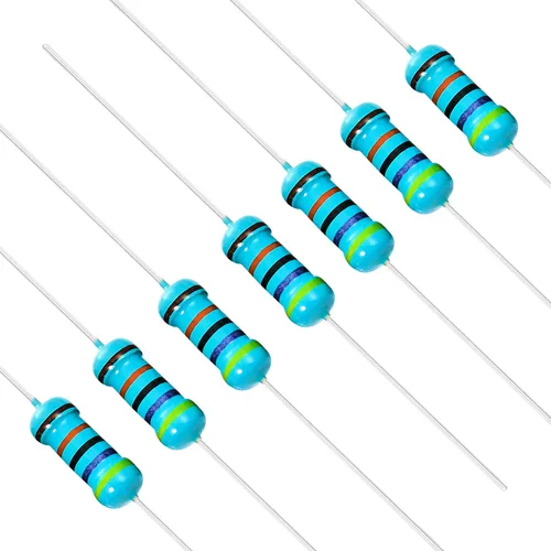Miniatura 19 de Chanzon 50 piezas 1 W 10 Ω ohm Resistencia de película metálica fija de tolerancia 0.01 ±1% 10R MF Resistencias de agujero pasante con limitación