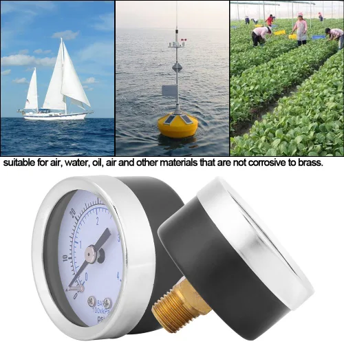 Miniatura 3 de Medidor de presión neumático e hidráulico multiusos, manómetro de presión de gas y aceite de agua, medidor de presión de 1/8 pulgadas BSPT interno