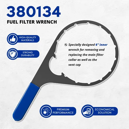 Miniatura 6 de Llave de metal para filtro de combustible de 6 pulgadas de colar/tapa de ventilación 380134 382, repuesto para Davco, para Fuel Pro 382, 380