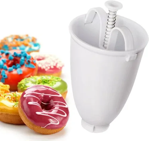 Molde para hornear postres exprimido a mano, molde de máquina de rosquillas de plástico, herramienta de bricolaje, cocina, pastelería, utensilios de