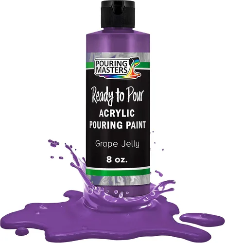 Miniatura 15 de POURING MASTERS Pintura Acrílica Roja Carmesí Lista para Verter - Premium de 8 Onzas Premezclada a Base de Agua - para Lienzo, Madera, Papel, Rojo