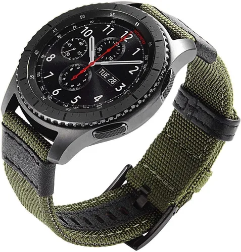 Miniatura 4 de Maxjoy. Correa comercial de repuesto para Gear S3 Frontier / Classic, repuesto suave de piel y de metal de acero inoxidable sólido para Samsung Gear