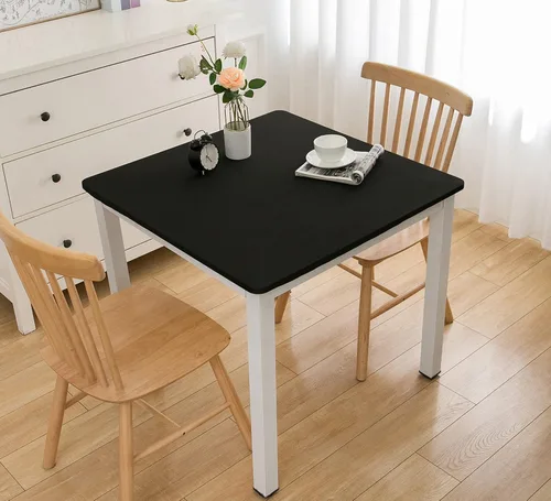 Miniatura 17 de Wolkemer Mantel Redondo Ajustado de 2 Pies de Spandex Elástico Cubierta para Mesa de Cóctel Borde Elástico Negro Cubierta Superior de Mesa