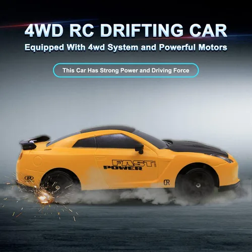 Miniatura 3 de Coche de Control Remoto RC Drift Car 2.4GHz Escala 1:24 4WD de Alta Velocidad Coches RC Vehículo con Luces LED Baterías y Neumáticos de Deriva