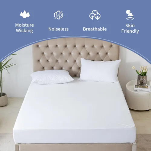 Miniatura 5 de Protector de colchón individual - Funda de colchón suave 100% impermeable y refrescante (39 x 80 pulgadas) Tamaño de cama suave, transpirable