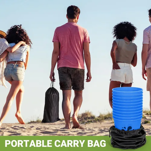 Miniatura 7 de ropoda Juego de pong gigante para patio, juegos de patio con cubos y bolas duraderos, juego al aire libre con bolsa de transporte para la playa