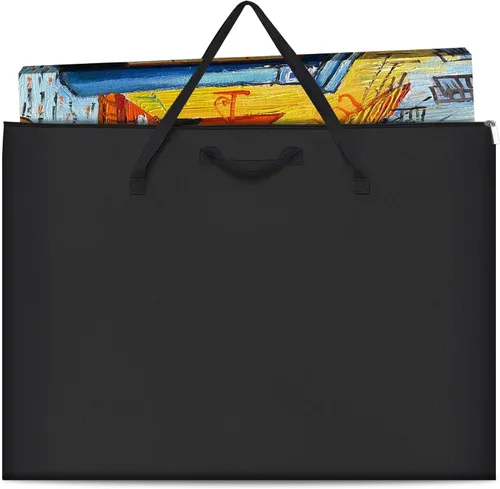 Bolsa de Portafolio de Arte ZKOO, Estuche de Portafolio de Lienzo de Arte Ligero con Correa de Hombro de Nylon, Estuche de Almacenamiento Portátil