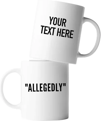 Miniatura 11 de Allegedly Lawyer - Taza divertida de graduación para estudiantes de derecho, profesores, abogados, taza de café de cerámica, novedosa, 11 onzas