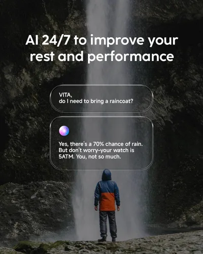 Miniatura 6 de Reloj inteligente Cubitt VIVA Pro 2, pantalla AMOLED HD de 1.85”, GPS incorporado, mapas sin conexión, barómetro, brújula, VITA AI, entrenador AI