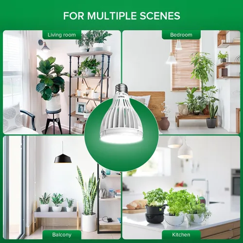 Miniatura 7 de Bombilla de cultivo LED equivalente a 250W SANSI, PAR25 30W 5000K+660nm Bombilla de cultivo de espectro completo para plantas de interior, 25,000