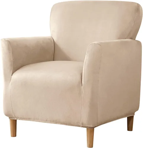 Funda para sillón de color liso, funda de terciopelo de felpa para sillón, fundas gruesas y lavables para sofá de sala de estar o dormitorio, color