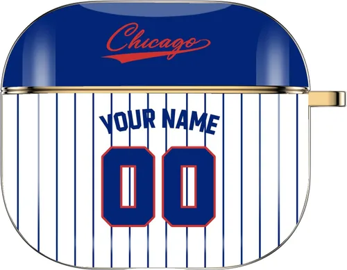 Miniatura 19 de Funda personalizada con nombre y número para AirPods Pro de 3ª generación Pro 2 (2019, 2021, 2022) con llavero personalizado, regalo para fanáticos