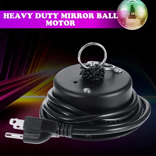 Miniatura 6 de Therwen 3 piezas de motor de bola de discoteca resistente 3RPM rotación lenta espejo motor de bola rotador para 12-16 pulgadas debajo