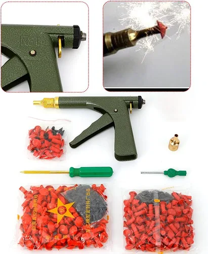 Miniatura 3 de Pistola de tapón de neumáticos de alta resistencia, kit de reparación de neumáticos de hongos, herramienta universal de reparación de pinchazos sin