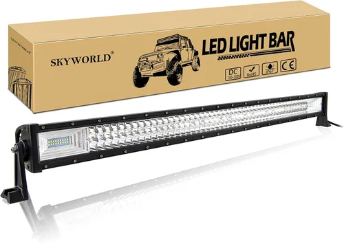 Miniatura 10 de SKYWORLD Barra de luz de 52 pulgadas, 67500 lm, haz combinado de inundación recta, haz combinado de luces LED para automóvil, lámpara antiniebla