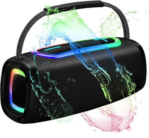 Miniatura 10 de Altavoz Bluetooth de 60 W, tiempo de reproducción de 36 horas, 6000 mAh, BT5.4, altavoz inalámbrico portátil con sonido estéreo fuerte, impermeable