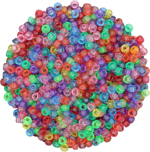 Miniatura 32 de Cuentas de plástico con forma de estrella, corazón, mariposa, caramelo y pony para hacer joyas, cuentas para el Día de San Valentín, cuentas