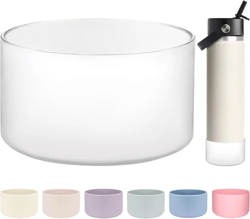 Miniatura 8 de HEYSKAY Bota protectora de silicona para botella de agua Hydro Flask, botella de agua de boca ancha, protector inferior de silicona antideslizante