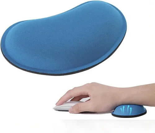 Miniatura 12 de MXCOIRTP Reposamuñecas para mouse, almohadilla ergonómica de espuma viscoelástica para muñeca, almohadilla de soporte para muñeca con base Mármol