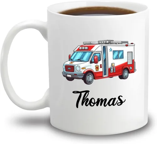 Miniatura 25 de Taza de café de avión personalizada con nombre de los niños, taza de café de avión personalizada de 11 onzas y 15 onzas, taza de cerámica blanca