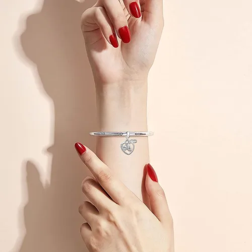 Miniatura 4 de Abalorios de cuentas de corazón para abuela, hermana, mamá, piedra natal, cumpleaños, familia, hija, amor, para pulseras, collares
