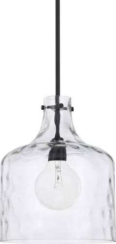 Miniatura 13 de HomePlace Lighting 325712MB Crawford - Lámpara colgante con tarro de vidrio transparente industrial/urbano, 1 luz de 100 vatios, 15 pulgadas de alto