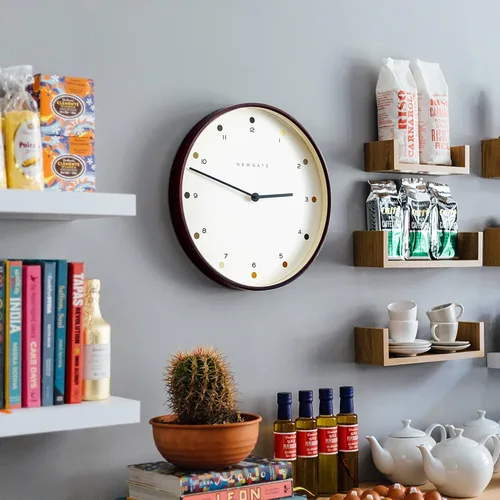 Miniatura 4 de NEWGATE® Mr Clarke - Reloj de pared Reloj de madera contrachapada grande inspirado en los escandinavos 15.7 in Caja de madera pálida