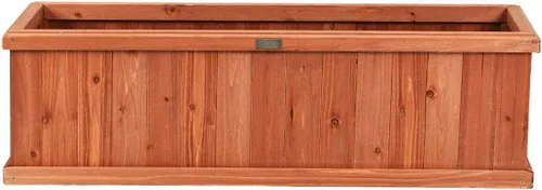 Miniatura 9 de Giantex Jardinera elevada para jardín o vegetales, maceta montada en ventana para jardín, caja de madera para plantar, 40 x 12 x 12 pulgadas