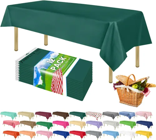 Miniatura 43 de Zimpleware - Mantel redondo de plástico para fiestas de 213 cm (84 pulgadas) de diámetro (paquete de 1, 6 y 12 unidades)