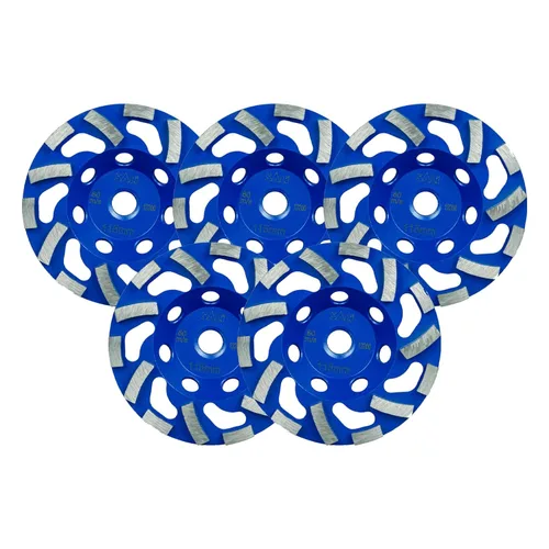 Miniatura 11 de SALI 2 piezas ruedas de esmerilado de concreto de 7 pulgadas, 20 segmentos de diamante Turbo, eje 5/8-11, rueda de esmerilado de diamante apta