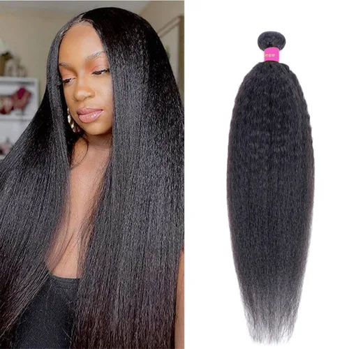 Miniatura 51 de Extensiones de cabello humano afro rizado 4B 4C Afro Kinky a granel de cabello humano virgen sin procesar para mujeres, negro natural, 8 pulgadas