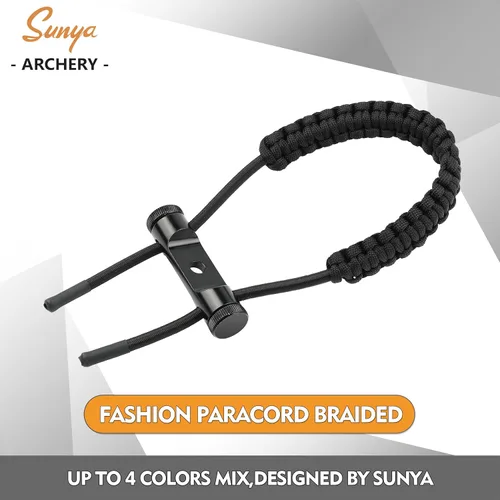 Miniatura 7 de SUNYA Archery Bow Wrist Sling, 550 Paracord Strap with Stretch Lanyard. Fit Compound Bow Stabilizers
