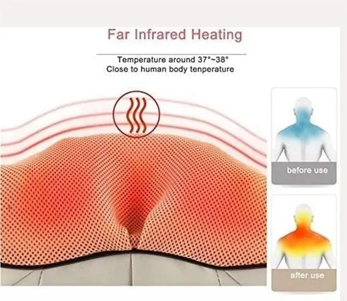 Miniatura 4 de TOEWOE Masajeador de cuello, masajeador de espalda con calor, masajeador eléctrico de hombro, masajeador Shiatsu, masajeador de espalda y cuello