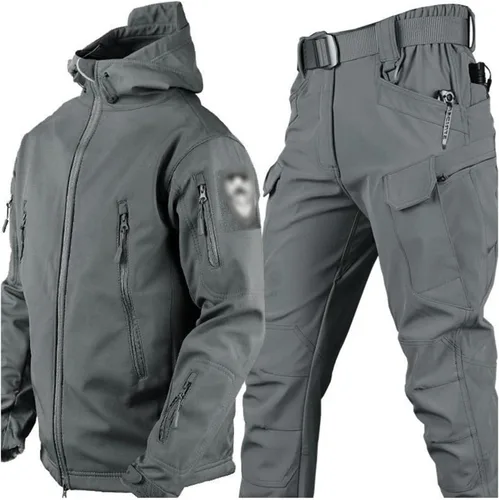 Miniatura 6 de Yytcsjz Trajes de esquí para hombre, traje de esquí para hombre, impermeable, resistente al viento, con capucha, abrigo y pantalones de nieve, Negro