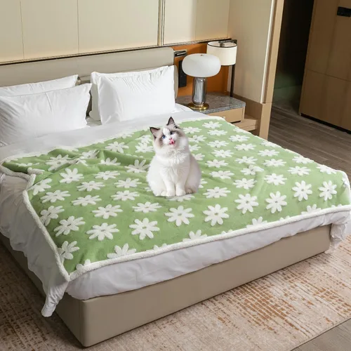 Miniatura 7 de Manta impermeable para mascotas, manta roja de perro para funda de cama, sofá, elegante manta jacquard para mascotas, para cachorros, gatos, rojo