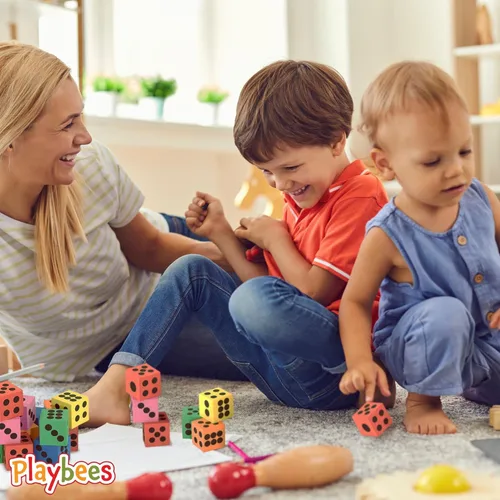 Miniatura 6 de Juego de dados grandes de espuma, paquete de 12, dados de colores para niños, ideal para aumentar las habilidades matemáticas en el aula, grandes