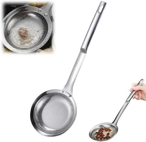 Miniatura 8 de Colador de malla fina de acero inoxidable, colador de malla fina 2025 para colador de aceite de cocina, cuchara espumadora, colador de alimentos