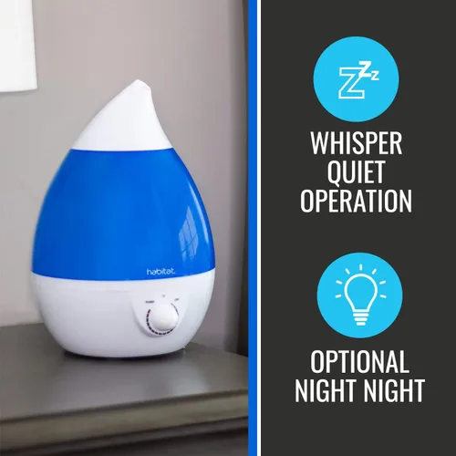 Miniatura 5 de Habitat Humidificador ultrasónico de niebla fría con tanque grande de 2.5 L, humidificador silencioso con luz LED para dormitorio, 24 horas