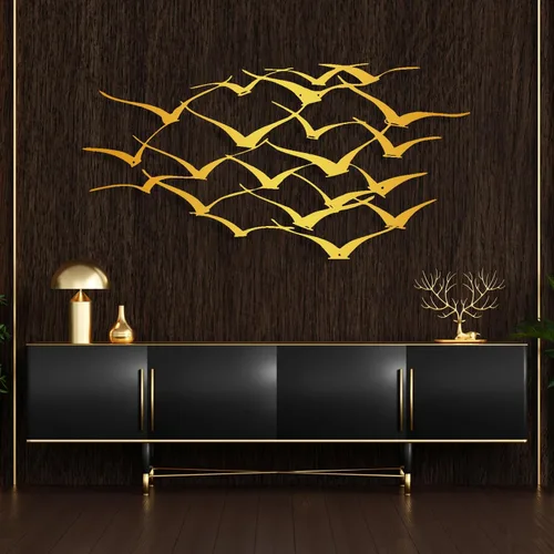 Miniatura 2 de Arte de pared de metal con bandada de pájaros, decoración de pared de pájaros voladores, decoración rústica de granja, decoración del hogar