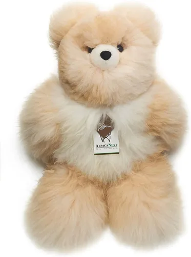 Miniatura 15 de Oso de Peluche de Alpaca Bebé Suave y Tierno - 9 pulgadas. Animal de Peluche de Alpaca Premium Hecho a Mano con Piel Auténtica de Alpaca. Lindo Oso