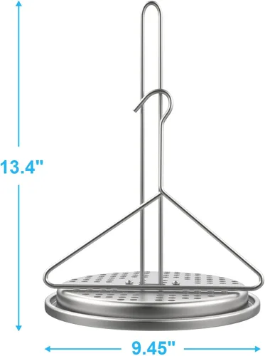 Miniatura 2 de Kit de accesorios para freidora de pavo perforado, pollo, aves de corral, con mango de alambre, gancho elevador, base vertical para asador