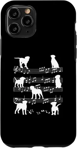 Miniatura 28 de iPhone 11 Músico Perro Jugando en Notas Musicales Amante de la Música Piano Case