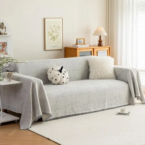 Miniatura 87 de ROOMLIFE Funda de sofá con estampado de leopardo para sofá de 3 plazas, lavable, protector de muebles para perros, funda de sofá suave