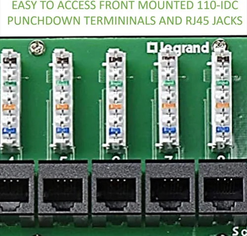 Miniatura 4 de Legrand - Módulo de interfaz de red OnQ Cat5e, módulo WiFi con 8 puertos, caja de red que proporciona conectividad a dispositivos conectados