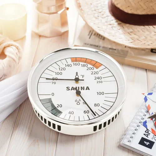 Miniatura 8 de Termómetro e higrómetro de sauna, medidor de temperatura de sauna colgante 2 en 1, medidor preciso de temperatura y humedad para sauna Roomsk